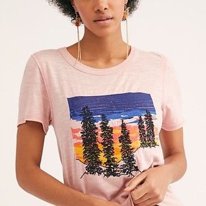 Free people / We The Free Embroidered National Forest Park Cady Tee / T-Shirt